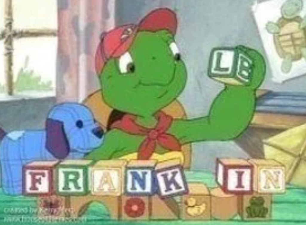 Screengrab title card from the animated show Franklin, Reddit