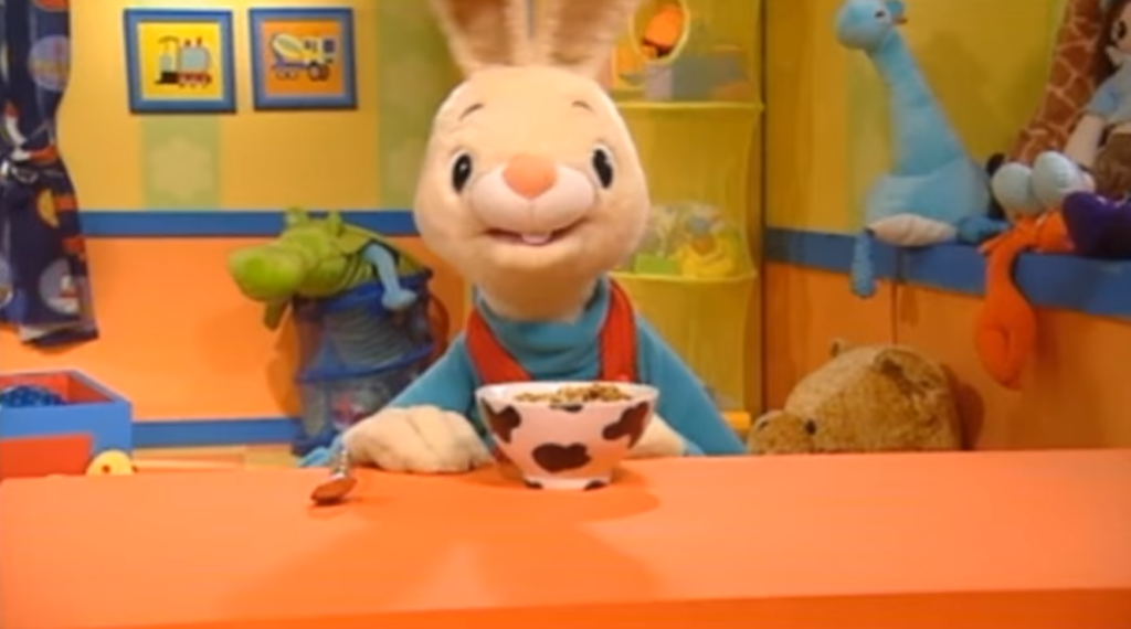 Screengrab from Harry the Bunny show for toddlers, BFTV