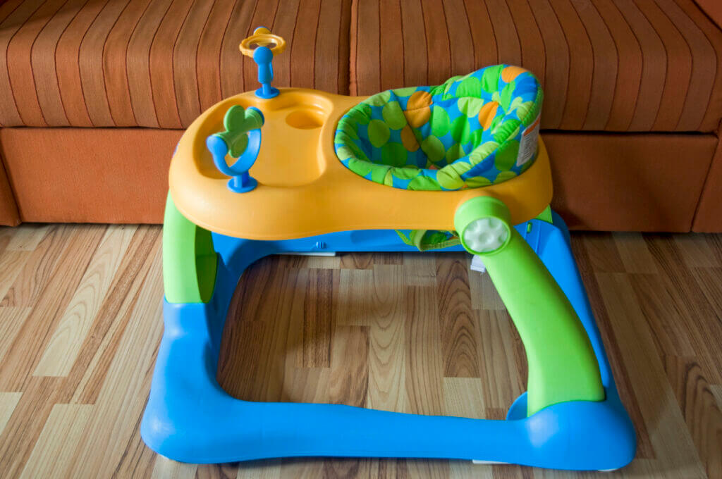 colorful empty baby walker