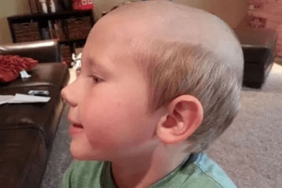 kid with bad haircut